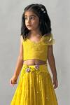 Merge Design Mustard Georgette Embroidery, Sequins, Embellished Skirt And Blouse Co-ord Set Online at Aza Fashions Merge Design_Mustard Georgette Embroidery, Sequins, Embellished Skirt And Blouse Co-ord Set _Online_at_Aza_Fashions