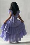 Buy_Merge Design_Purple Cotton Embroidery Back Tie-up Ruffled Tiered Dress _Online_at_Aza_Fashions
