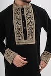 Buy_Kalpana Naik_Black Embroidery Shab Gul Hand Kurta Set 