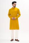 Kalpana Naik Yellow Linen Embroidery Haldi Bloom Hand Kurta Set Online at Aza Fashions Kalpana Naik_Yellow Linen Embroidery Haldi Bloom Hand Kurta Set _Online_at_Aza_Fashions
