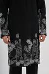 Shop_Kalpana Naik_Black Crepe Embroidery Midnight Safari Hand Kurta Set _Online_at_Aza_Fashions