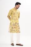 Buy_Kalpana Naik_Yellow Madhubani Pattern Kurta And Pant Set _Online_at_Aza_Fashions