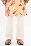 Shop_Kalpana Naik_Cream Crepe Lotus Bloom Print Kurta And Pant Set _Online_at_Aza_Fashions