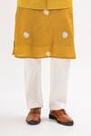 Kalpana Naik Yellow Linen, Satin Embroidery Marigold Muse Nehru Jacket And Kurta Set Online at Aza Fashions Kalpana Naik_Yellow Linen, Satin Embroidery Marigold Muse Nehru Jacket And Kurta Set _Online_at_Aza_Fashions