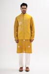 Buy Kalpana Naik Yellow Linen, Satin Embroidery Marigold Muse Nehru Jacket And Kurta Set Online at Aza Fashions Buy_Kalpana Naik_Yellow Linen, Satin Embroidery Marigold Muse Nehru Jacket And Kurta Set _Online_at_Aza_Fashions