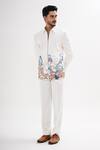 Shop_Kalpana Naik_White Crepe Embroidery Domes Of Greece Jacket And Trouser Set _Online_at_Aza_Fashions