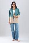 Buy_Divyam Mehta_Blue Collared Full Sleeve Ombre Shirt _at_Aza_Fashions