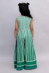 Shop_Lil Drama_Green Cotton Mirrors, Tassels Shor Gul Printed Jumpsuit _at_Aza_Fashions