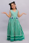 Buy_Lil Drama_Green Cotton Mirrors, Tassels Shor Gul Printed Jumpsuit _Online_at_Aza_Fashions