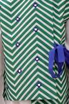 Shop_Lil Drama_Green Cotton Mirrors Shor Gul Chevron Print Bundi _Online_at_Aza_Fashions