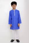 Buy Lil Drama Blue Cotton Embroidery Shor Gul Kurta Set at Aza Fashions Buy_Lil Drama_Blue Cotton Embroidery Shor Gul Kurta Set _at_Aza_Fashions