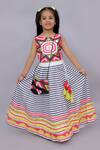 Buy_Lil Drama_Multi Color Cotton Mirrors, Tassels, Lace Shor Gul Printed Lehenga With Blouse _at_Aza_Fashions