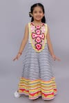 Buy_Lil Drama_Multi Color Cotton Mirrors, Lace, Tassels Shor Gul Printed Jumpsuit _at_Aza_Fashions