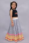 Lil Drama_Multi Color Cotton Mirrors, Lace, Tassels, Shor Gul Printed Lehenga With Blouse _Online_at_Aza_Fashions