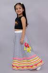 Buy_Lil Drama_Multi Color Cotton Mirrors, Lace, Tassels, Shor Gul Printed Lehenga With Blouse _Online_at_Aza_Fashions
