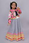 Shop Lil Drama Multi Color Cotton Mirrors, Tassels Shor Gul Printed Jacket Lehenga Set Online at Aza Fashions Shop_Lil Drama_Multi Color Cotton Mirrors, Tassels Shor Gul Printed Jacket Lehenga Set _Online_at_Aza_Fashions