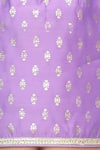 Lil Drama_Purple Chanderi Foil Printing, Zari Mishti Printed Lehenga Set _Online_at_Aza_Fashions