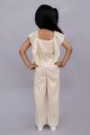 Shop_Lil Drama_Beige Polyester Glam Up Pleated Top And Pant Set _at_Aza_Fashions