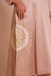 Buy_Brij_Beige Linen, Satin, Silk Embroidery Round Neck Ruhani Kurta Set 