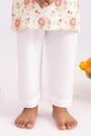 MR Brat_Off White Muslin, Cotton Anar Jaal Printed Kurta Set _Online_at_Aza_Fashions