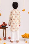 Shop_MR Brat_Off White Muslin, Cotton Anar Jaal Printed Kurta Set _at_Aza_Fashions