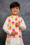 Buy JILMIL DREAMWEAR Multi Color Silk Digital Printed Bundi Kurta Set Buy_JILMIL DREAMWEAR_Multi Color Silk Digital Printed Bundi Kurta Set