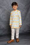 Buy_JILMIL DREAMWEAR_Sky Blue Cotton, Linen Digital Printed Kurta And Pant Set _at_Aza_Fashions