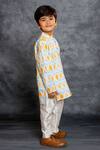 Shop_JILMIL DREAMWEAR_Sky Blue Cotton, Linen Digital Printed Kurta And Pant Set _Online_at_Aza_Fashions