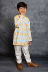 Buy_JILMIL DREAMWEAR_Sky Blue Cotton, Linen Digital Printed Kurta And Pant Set 