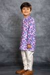 Buy_JILMIL DREAMWEAR_Purple Cotton, Linen Digital Printed Kurta With Pant 