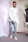 Shop Echke White Cotton, Canvas Zara Zip Loki Shirt Online at Aza Fashions Shop_Echke_White Cotton, Canvas Zara Zip Loki Shirt _Online_at_Aza_Fashions