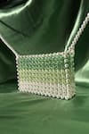 Rubilon_Green Beads, Pearls Kate Ombre Beaded Clutch _at_Aza_Fashions