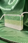 Rubilon_Green Beads, Pearls Kate Ombre Beaded Clutch _Online