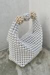 Buy_Rubilon_White Pearls Hogo Hobo Handwoven Clutch _Online_at_Aza_Fashions
