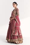 Studio Bagechaa Pink Viscose, Silk, Lurex, Chanderi, Organza Fitoor Mauve Lehenga Set Online at Aza Fashions Studio Bagechaa_Pink Viscose, Silk, Lurex, Chanderi, Organza Fitoor Mauve Lehenga Set _Online_at_Aza_Fashions