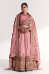 Buy Studio Bagechaa Pink Shantoon, Georgette, Silk Organza, Neelkamal Light Jacket Lehenga Set at Aza Fashions Buy_Studio Bagechaa_Pink Shantoon, Georgette, Silk Organza, Neelkamal Light Jacket Lehenga Set _at_Aza_Fashions