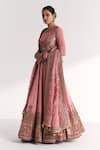 Studio Bagechaa Pink Shantoon, Georgette, Silk Organza, Neelkamal Light Jacket Lehenga Set at Aza Fashions Studio Bagechaa_Pink Shantoon, Georgette, Silk Organza, Neelkamal Light Jacket Lehenga Set _at_Aza_Fashions