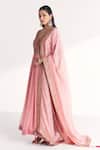Studio Bagechaa Pink Georgette, Silk, Organza Embroidery, Kamya Light Anarkali With Dupatta Online at Aza Fashions Studio Bagechaa_Pink Georgette, Silk, Organza Embroidery, Kamya Light Anarkali With Dupatta _Online_at_Aza_Fashions