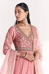 Buy Studio Bagechaa Pink Georgette, Silk, Organza Embroidery, Kamya Light Anarkali With Dupatta Online at Aza Fashions Buy_Studio Bagechaa_Pink Georgette, Silk, Organza Embroidery, Kamya Light Anarkali With Dupatta _Online_at_Aza_Fashions