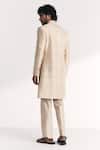 Shop_Studio Bagechaa_Ivory Chanderi, Silk Embroidery Rustom Achkan Set _at_Aza_Fashions