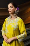 Shop Svastih Green Chanderi Silk Applique, Nargis Ombre Floral Anarkali And Tie Dye Salwar Online at Aza Fashions Shop_Svastih_Green Chanderi Silk Applique, Nargis Ombre Floral Anarkali And Tie Dye Salwar _Online_at_Aza_Fashions