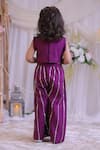 Shop Lil Angels Purple Silk Embroidery, Beads Cutdana Palazzo Set at Aza Fashions Shop_Lil Angels_Purple Silk Embroidery, Beads Cutdana Palazzo Set _at_Aza_Fashions