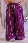Lil Angels Purple Silk Embroidery, Beads Cutdana Palazzo Set Online at Aza Fashions Lil Angels_Purple Silk Embroidery, Beads Cutdana Palazzo Set _Online_at_Aza_Fashions