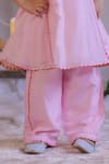 Lil Angels Pink Silk Sequins, Embroidery Kurta With Palazzo Online at Aza Fashions Lil Angels_Pink Silk Sequins, Embroidery Kurta With Palazzo _Online_at_Aza_Fashions