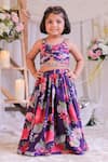 Buy_Lil Angels_Purple Silk Knotted Lehenga With Blouse _at_Aza_Fashions