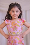 Shop Lil Angels Purple Muslin, Silk Embroidery, Mirrors Printed Top With Palazzo Online at Aza Fashions Shop_Lil Angels_Purple Muslin, Silk Embroidery, Mirrors Printed Top With Palazzo _Online_at_Aza_Fashions