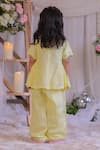 Shop Lil Angels Yellow Silk Embroidery Damru Kurta And Palazzo Set at Aza Fashions Shop_Lil Angels_Yellow Silk Embroidery Damru Kurta And Palazzo Set _at_Aza_Fashions