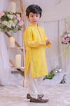 Buy_Lil Angels_Yellow Chanderi , Cotton, Embroidery Kurta Set 