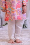 Lil Angels_Multi Color Silk, Muslin, Cotton Embroidery, Mirrors Paisley Abla Kurta Set _Online_at_Aza_Fashions