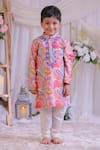 Buy_Lil Angels_Multi Color Silk, Muslin, Cotton Embroidery, Mirrors Paisley Abla Kurta Set _Online_at_Aza_Fashions